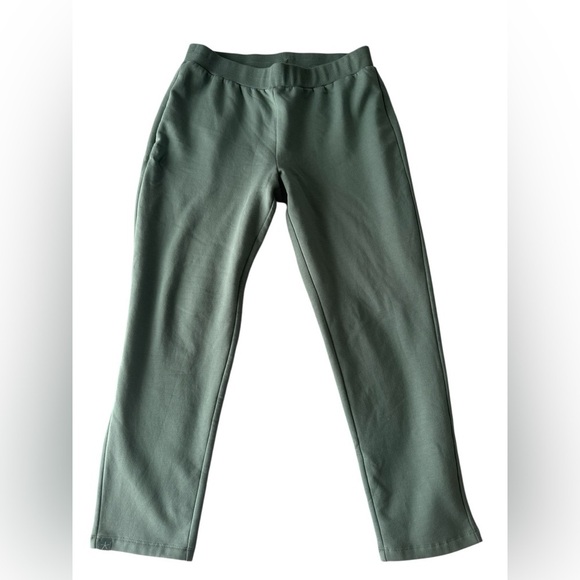 Barefoot Dreams Medium Petite elastic waist straight leg sweat pants teal green - Picture 1 of 13